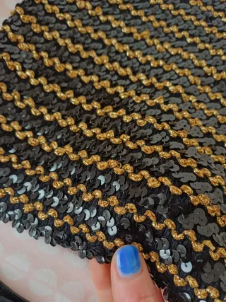 Top palabra de honor Tintoretto dorado y negro