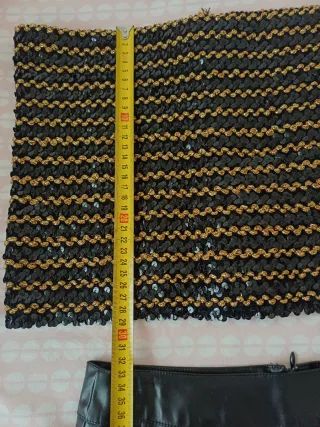 Top palabra de honor Tintoretto dorado y negro