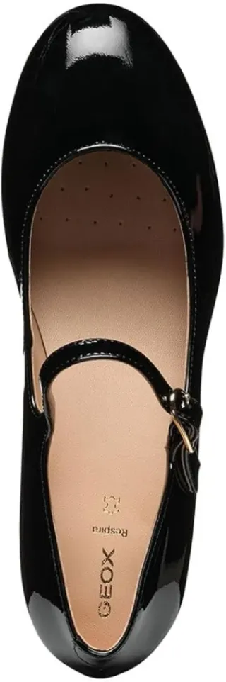 Bailarina Geox hebilla charol negra