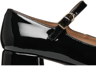 Bailarina Geox hebilla charol negra