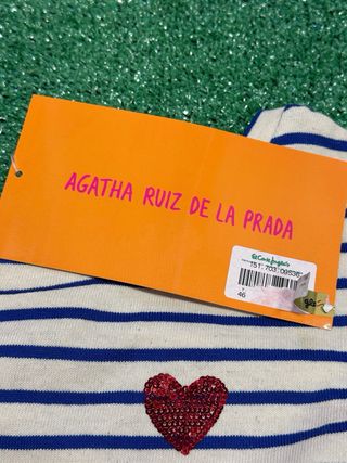 Camiseta Agatha Ruiz de la Prada rayas y corazones