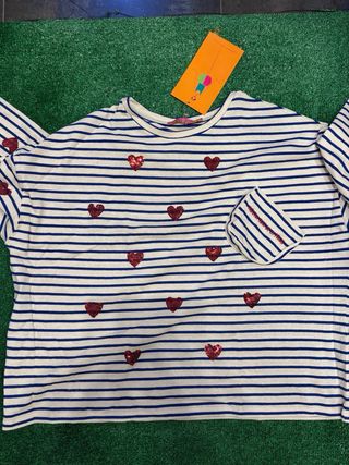 Camiseta Agatha Ruiz de la Prada rayas y corazones