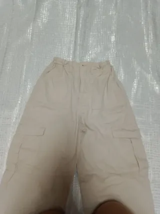 Pantaloni cargo bambina beige Taglia 11 anni