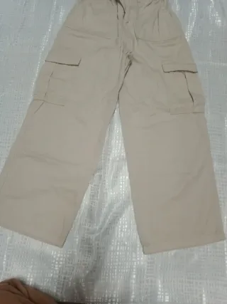 Pantaloni cargo bambina beige Taglia 11 anni
