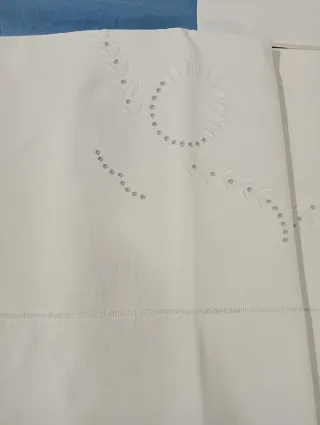 Juego sábanas algodón bordadas a mano