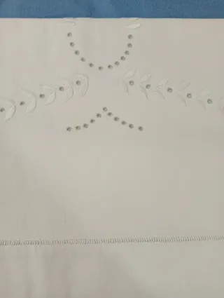 Juego sábanas algodón bordadas a mano