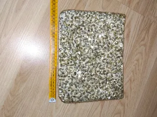 Bolso de mano lentejuelas dorado y plateado