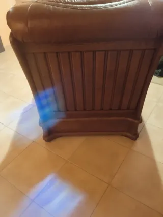 2 Sofás de piel marrón