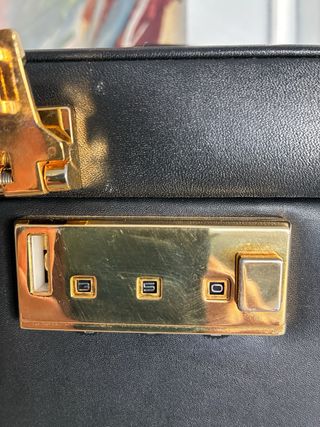 Joyero piel tipo maletin, cerradura de combinacion