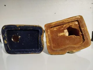 Figuras pareja abuelos viejos vintage