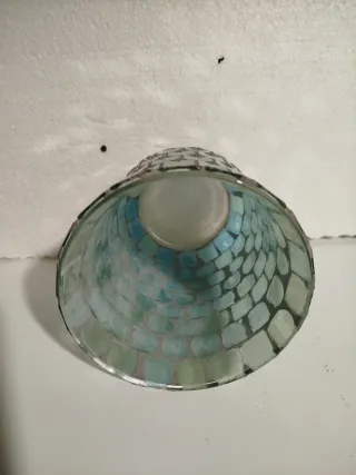 Jarrón diseño estilo TIFFANY mosaico cristal