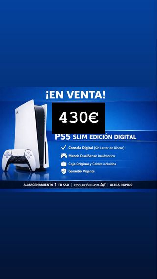 PS5 Slim Edición Digital 430€