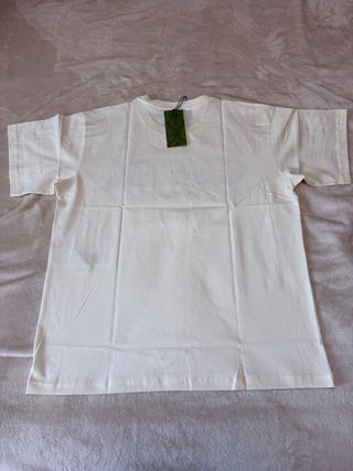 Camiseta Gucci Blanca con Logo Multicolor