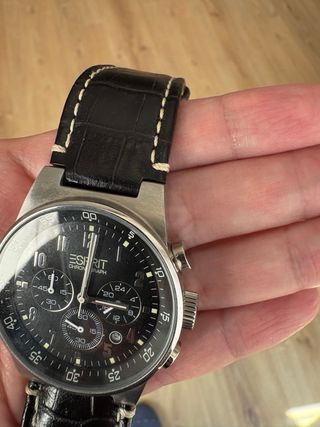 Reloj Esprit Chrono Negro Nuevo con Caja
