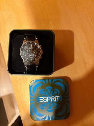 Reloj Esprit Chrono Negro Nuevo con Caja