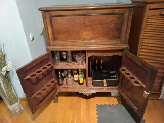 OPORTUNIDAD Mueble Bar Madera Maciza.