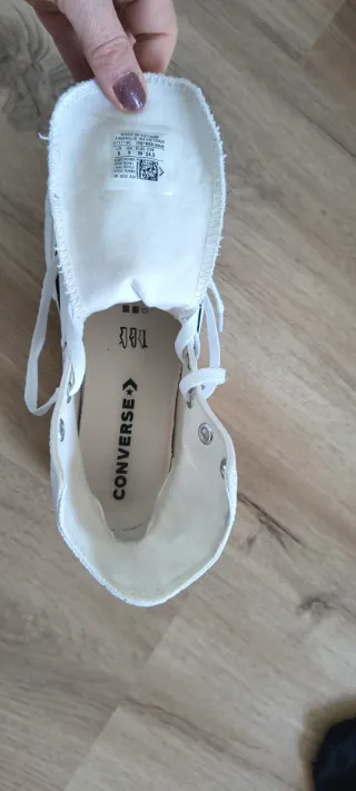 Converse con plataforma talla 39 color blanco