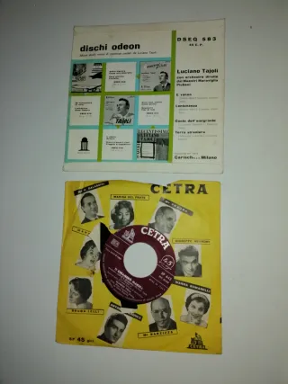 2 Vinili 45 giri Dischi Odeon e Cetra