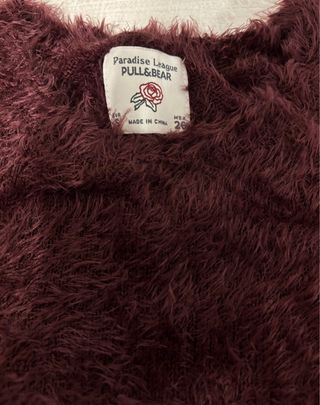 Maglione peloso Pull&Bear rosso mattone taglia S