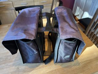 Bolsa doble para bicicleta Btwin negra