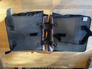 Bolsa doble para bicicleta Btwin negra