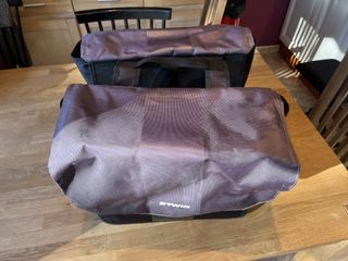 Bolsa doble para bicicleta Btwin negra