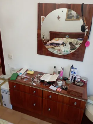 Tocador vintage madera con espejo
