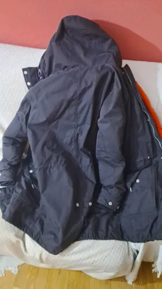 Parka Pull&Bear Hombre Talla M Negra