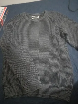 Maglione bambino grigio e blu