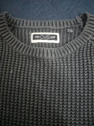 Maglione bambino grigio e blu