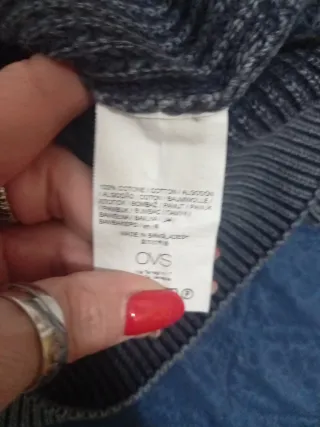 Maglione bambino grigio e blu