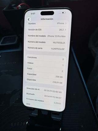 iPhone 15 Pro Max 256GB Plata