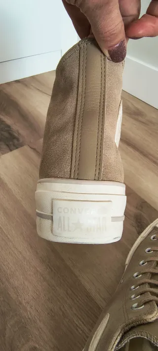 Converse con plataforma talla 39 de ante y cuero