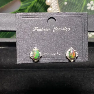 Pendientes Ópalo Negro Natural