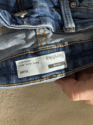 Pantalones flare vaqueros azules