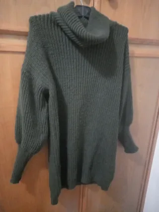 Maxi Maglione Donna Verde Oliva Taglia Unica