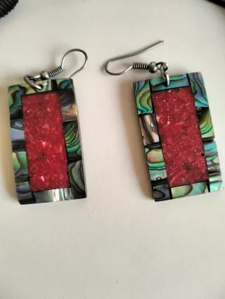 Conjunto Collar y Pendientes Abalorio