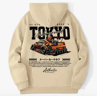 Camisola com capuz bege L