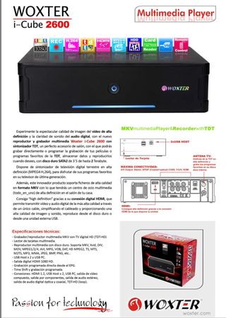 Woxter i-cube 2600 2TB como NUEVO