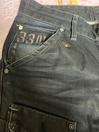 2 Pantalones G-Star RAW Negros Talla L