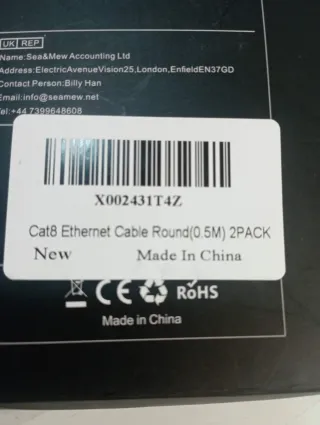 Cable Ethernet Cat.8 CABLISM. Pack x2