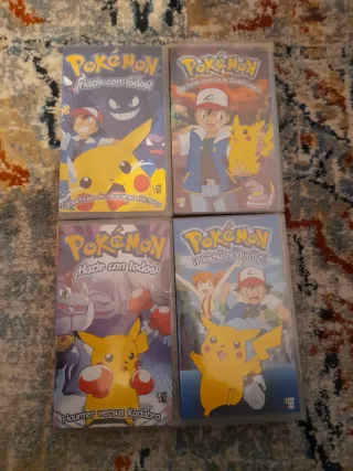 Lote 4 VHS Pokémon (Español)