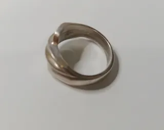 Anillo Plata Antiguo Diseño Ondulado