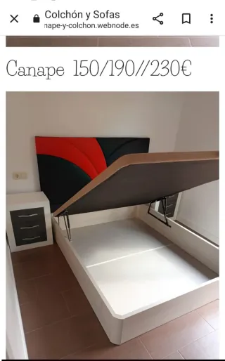 Cama canapé tapizada