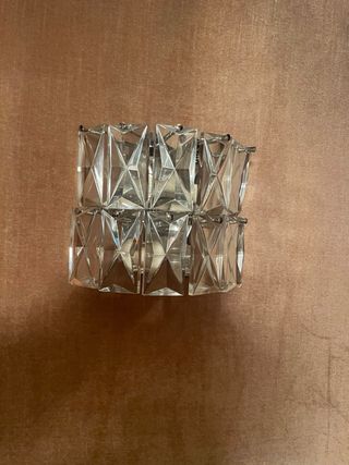 Lámpara de cristal colgante y 2 de pared