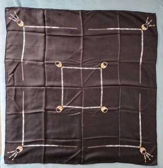 Foulard Sonia Creations marrone con dettagli oro