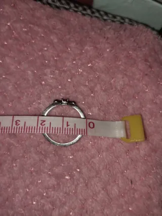 Anillo plata con piedra roja