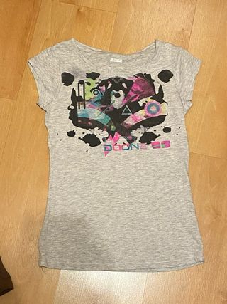 2 Camisetas Talla S Marrón y Gris