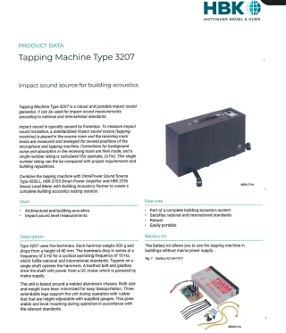 Bruel&kjaer 3207 Máquina de Impacto