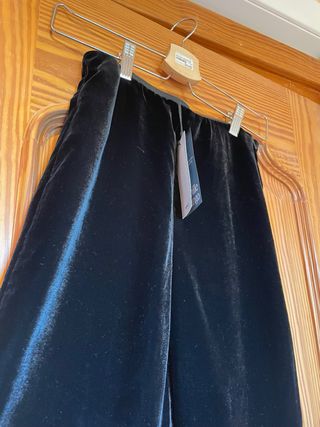 Pantalones de traje de terciopelo negro
